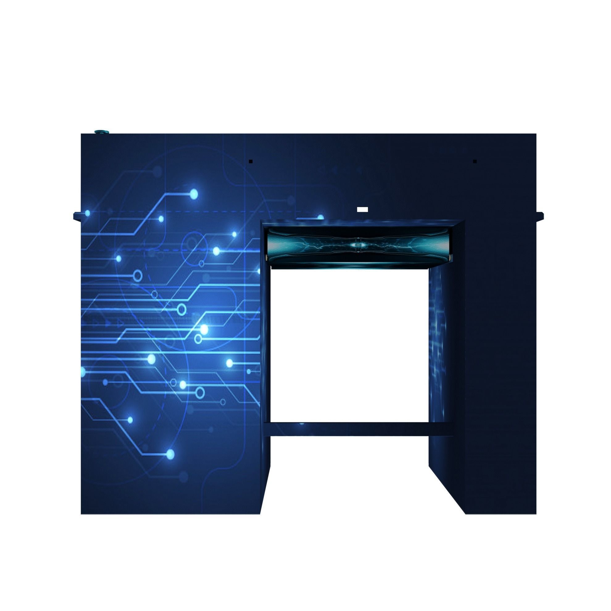 Computer table Free 3D model_7