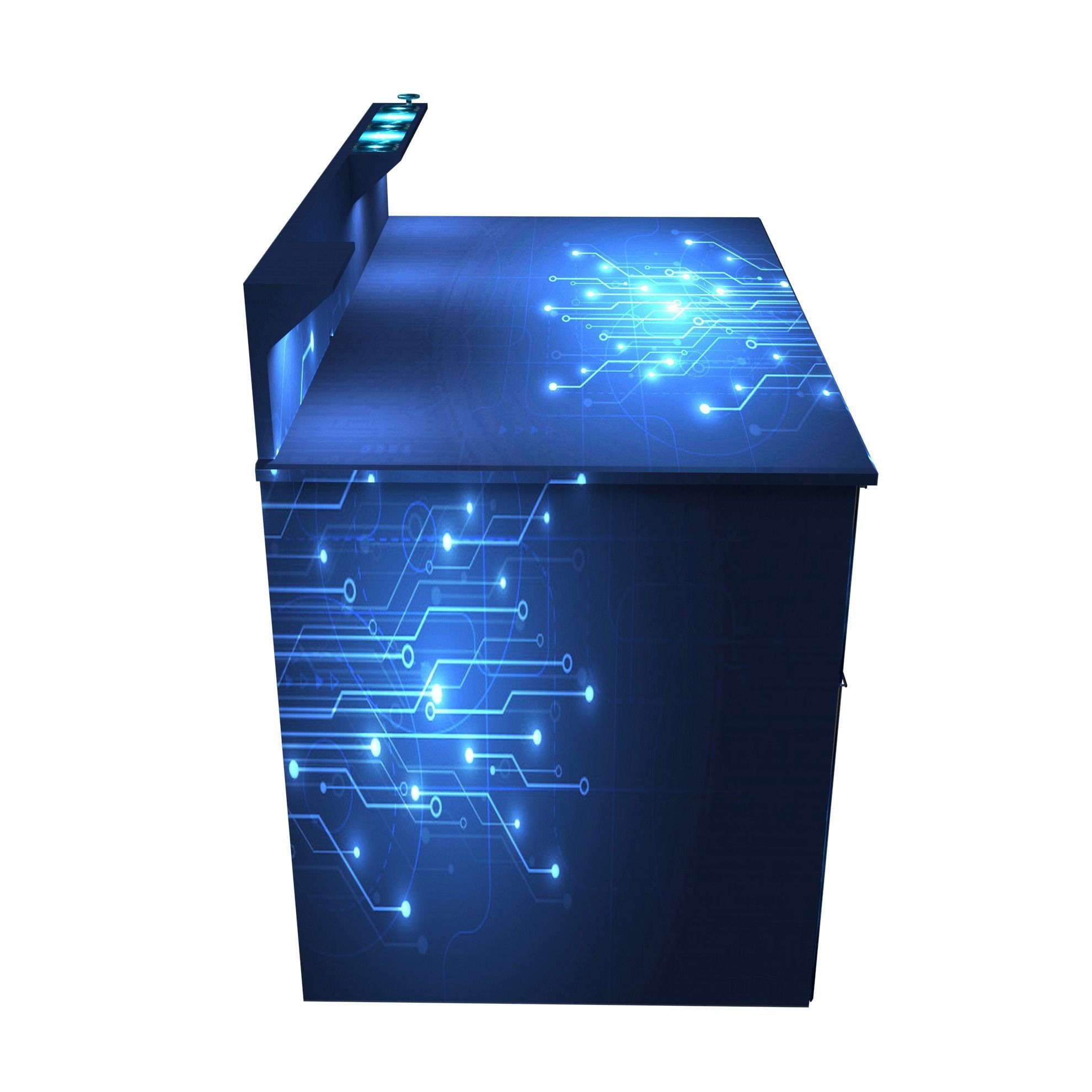 Computer table Free 3D model_8