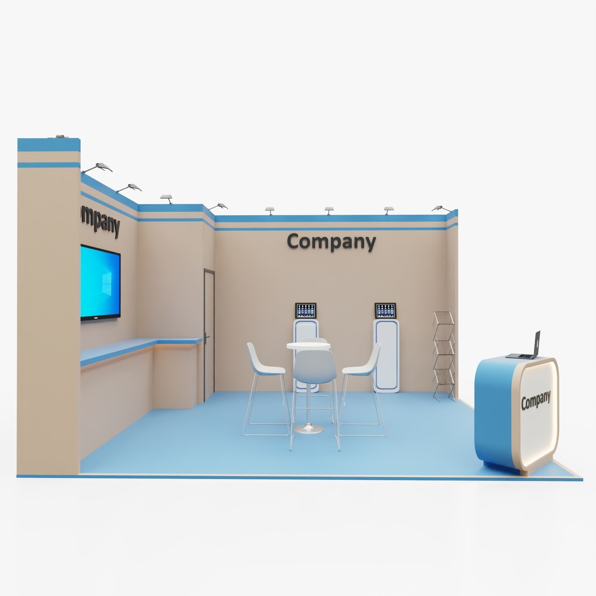 Exhibition stand 8 3D model_1