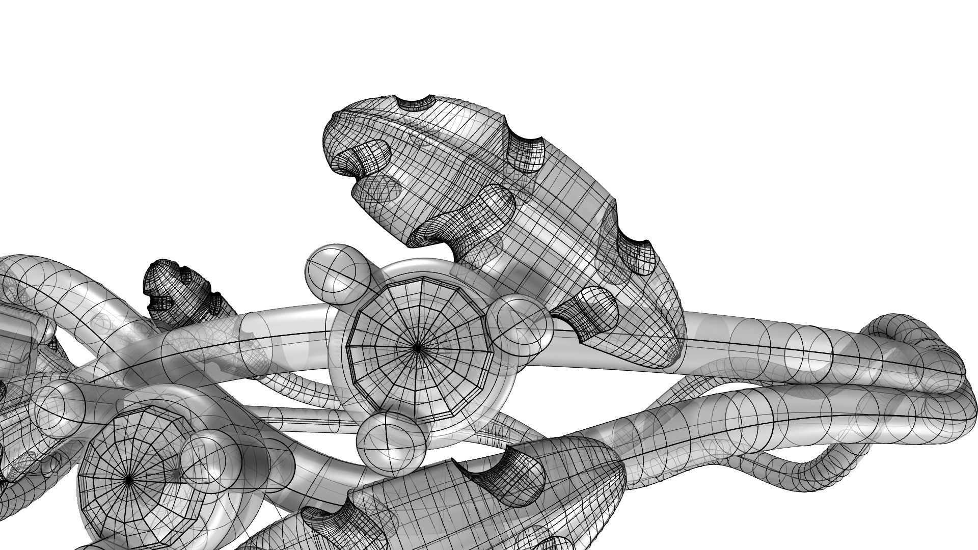 Leafs and Diamonds Ring 3D print model_6