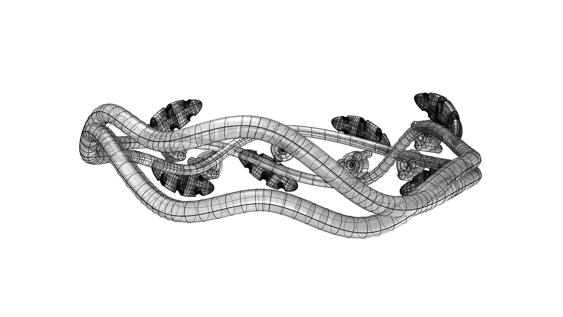 Leafs and Diamonds Ring 3D print model_8