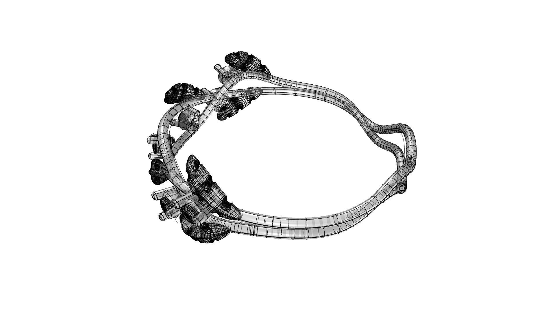 Leafs and Diamonds Ring 3D print model_7