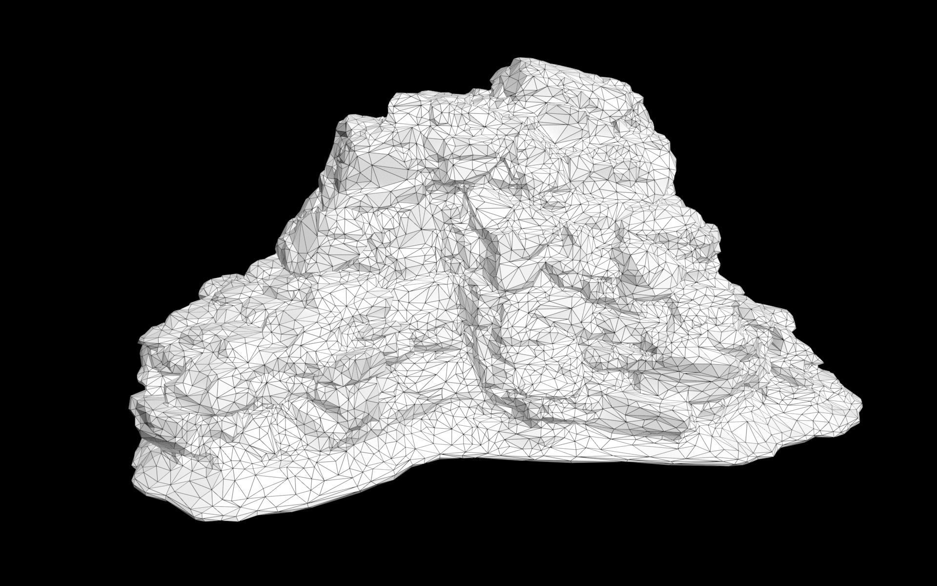 Low poly Mossy Jungle Cliff 210323 Low-poly 3D model_30