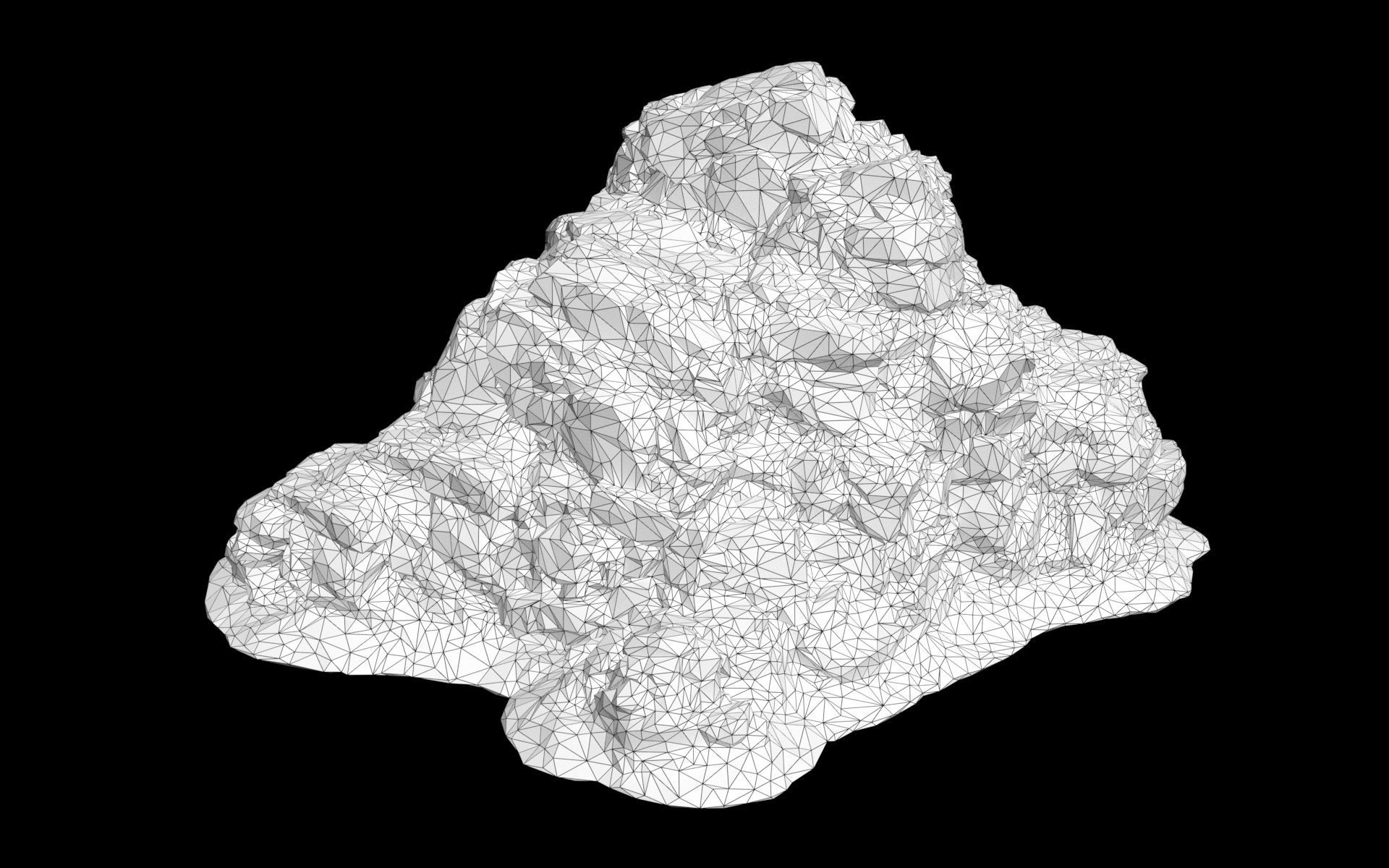 Low poly Mossy Jungle Cliff 210323 Low-poly 3D model_45