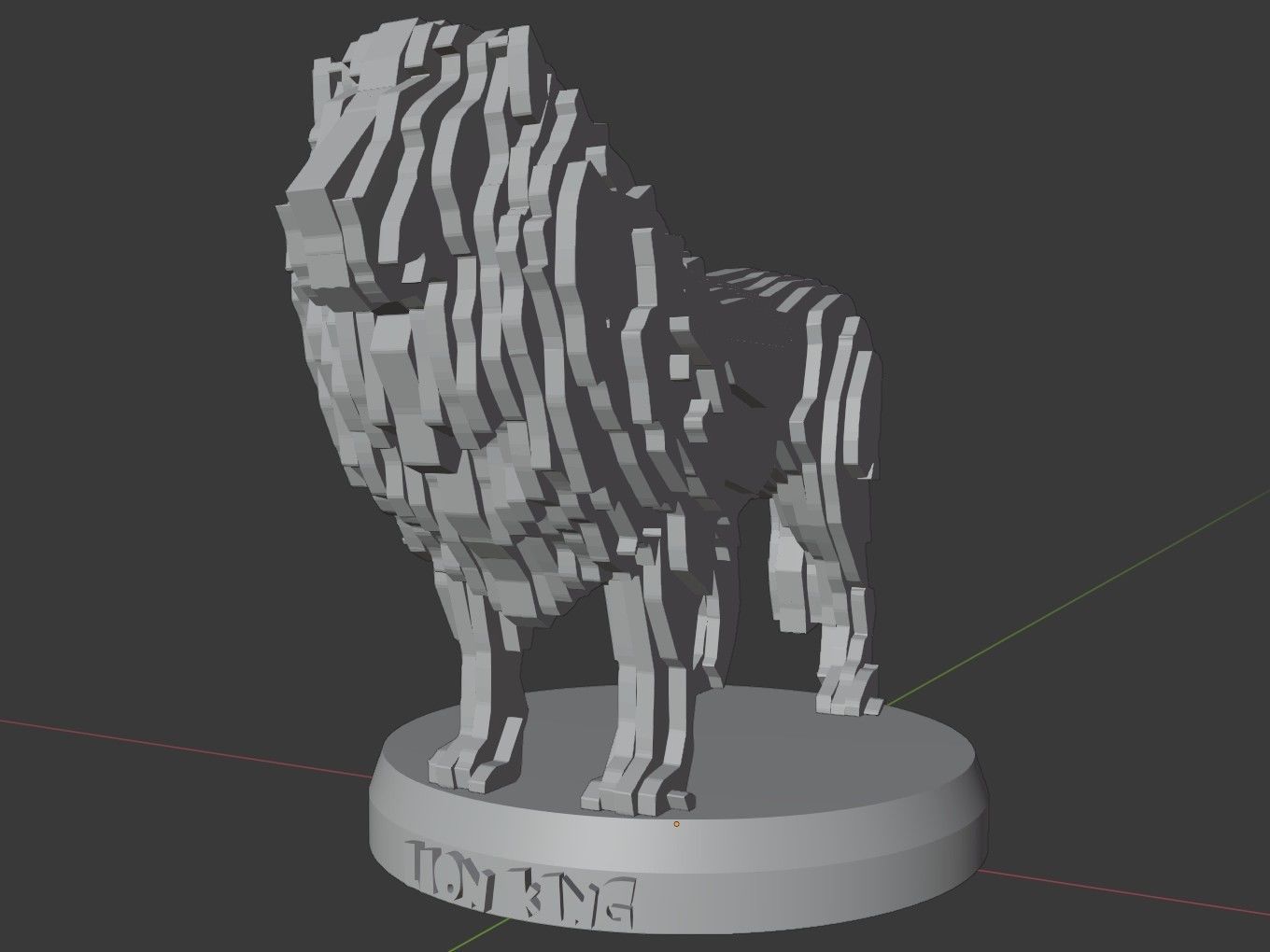 Parametric Lion Low-poly 3D model_8