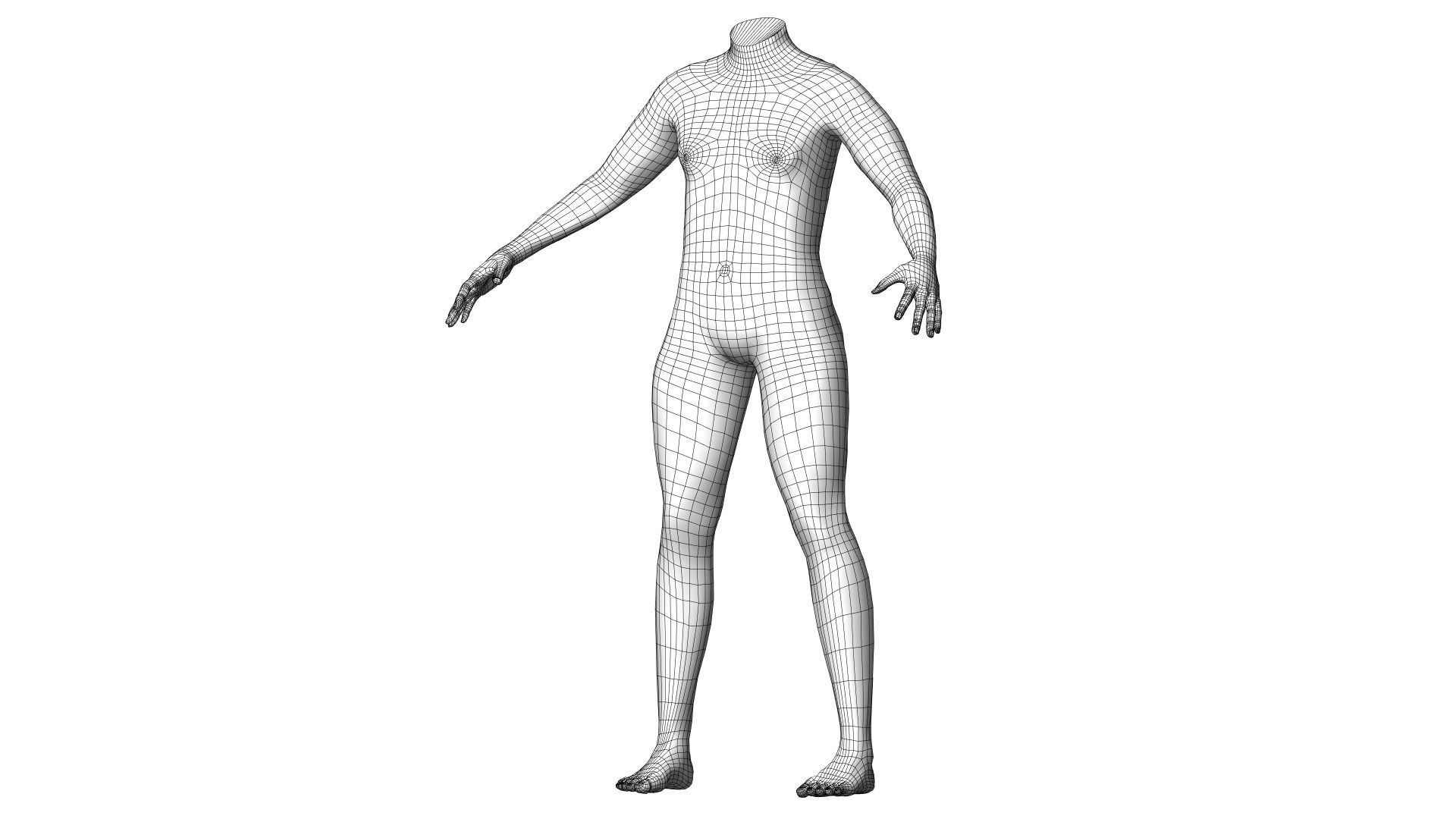 Character 02 High and Low-poly -  Body male 3D model_4