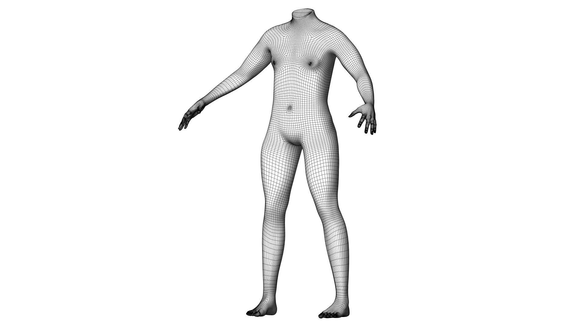 Character 02 High and Low-poly -  Body male 3D model_3
