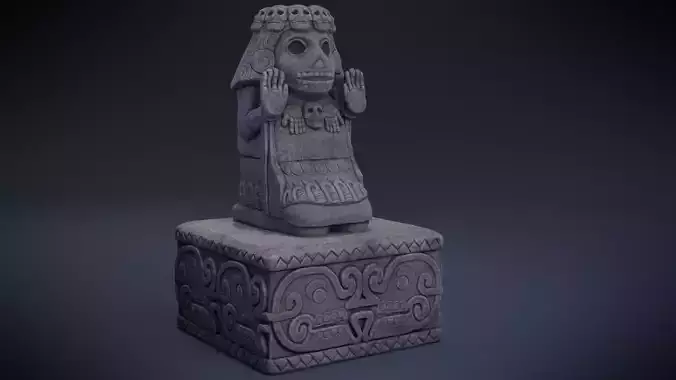 Cihuateteo - Aztec Deity Low-poly 3D model
