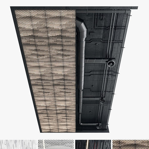 Decorative Ceiling set 02 3D model