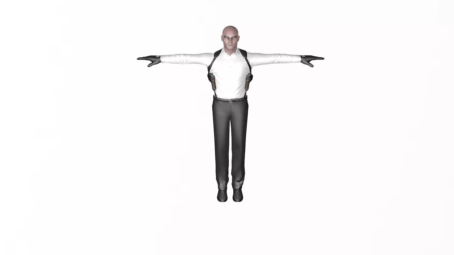 Hitman agent 47 Low-poly 3D model
