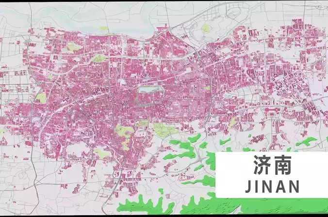 Jinan  City urban planning maquett  building Terrain