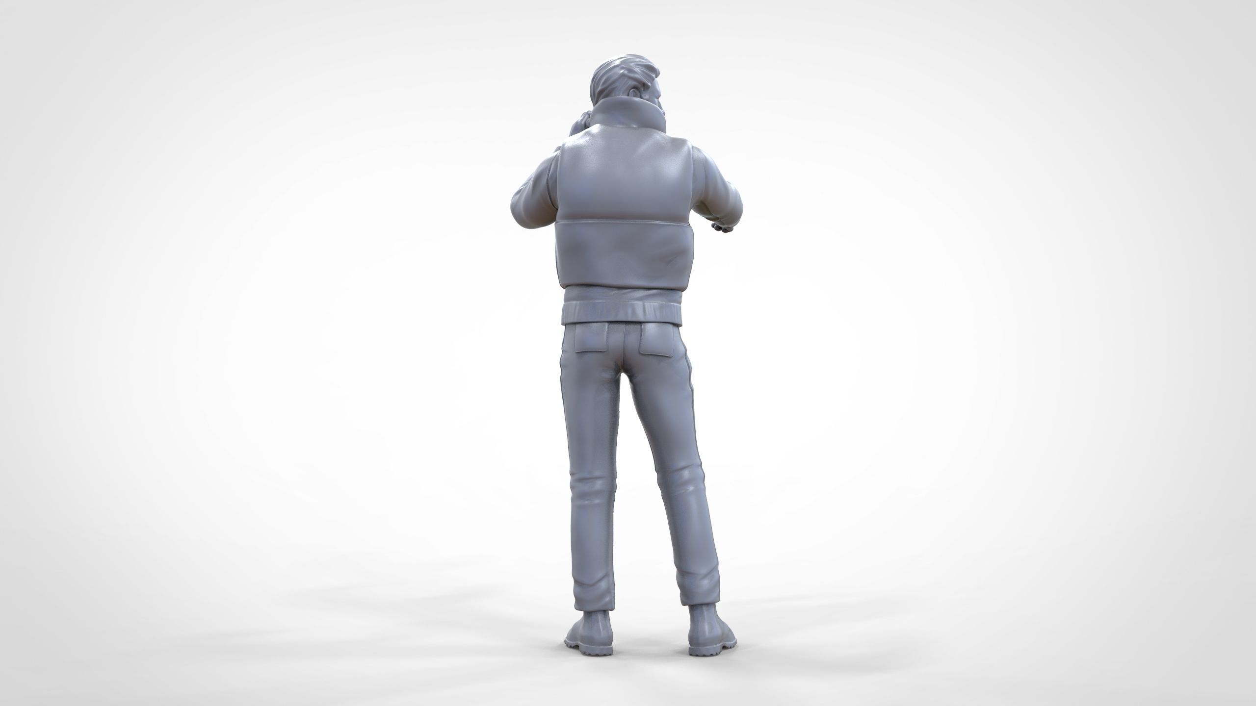 N2 Man on ship watching with Binoculars 3D print model_23