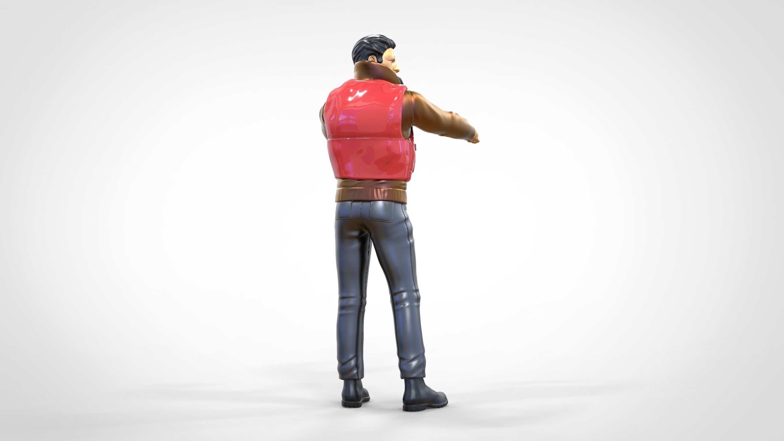 N2 Man on ship watching with Binoculars 3D print model_6