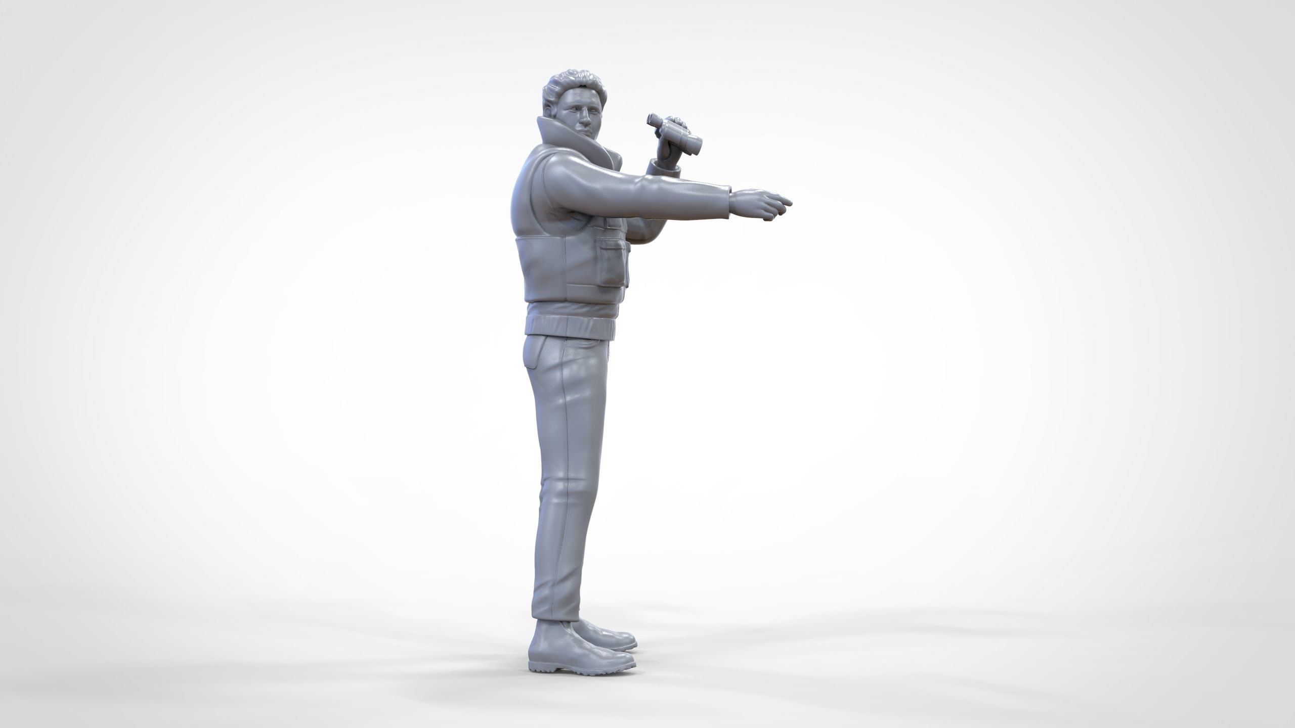 N2 Man on ship watching with Binoculars 3D print model_21