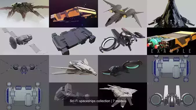 Sci-Fi spaceships collection 