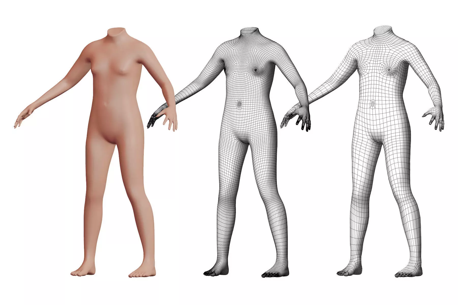Character 07 High and Low-poly - Body male 3D model_0