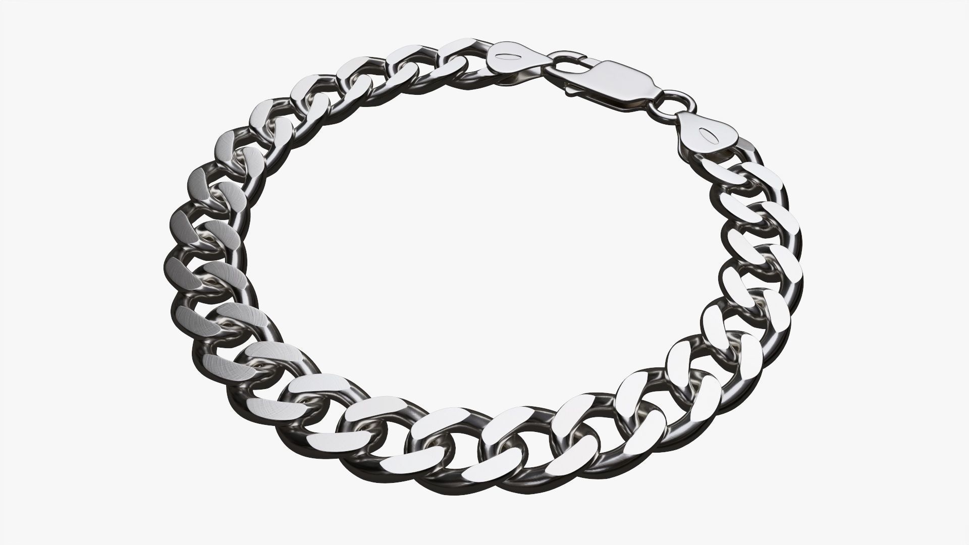Locked chain bracelet 3D model_1