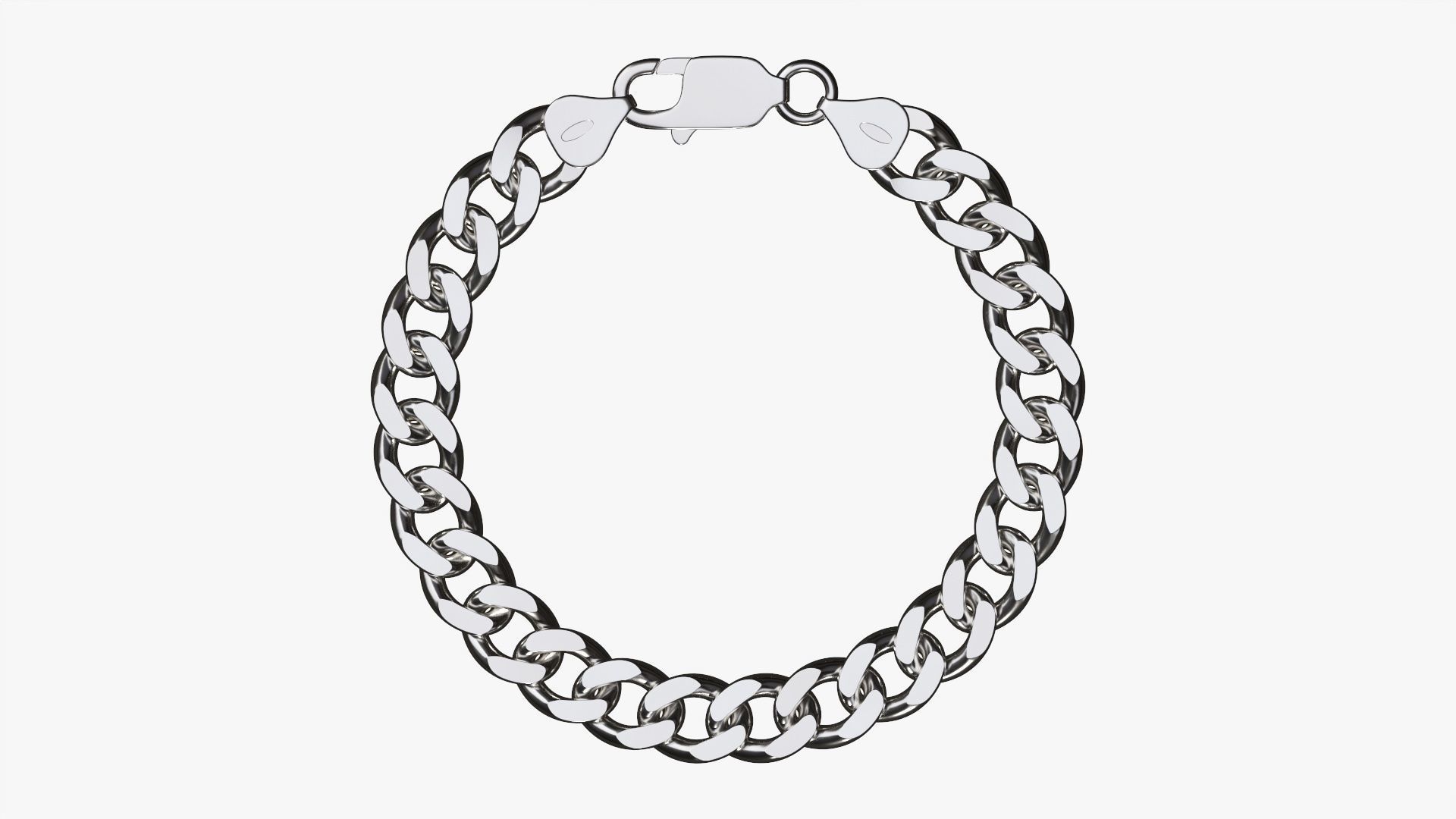 Locked chain bracelet 3D model_4