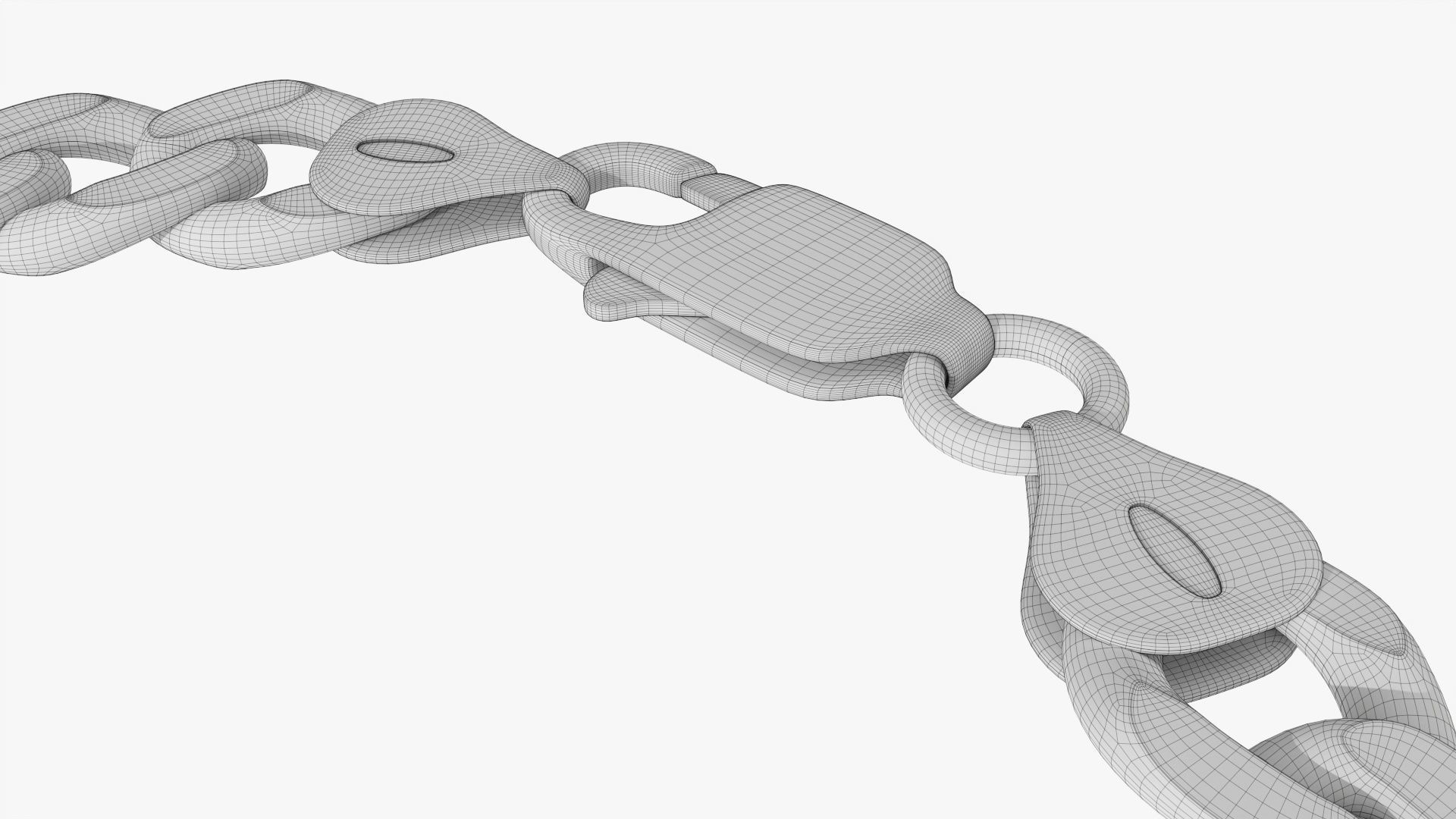 Locked chain bracelet 3D model_7