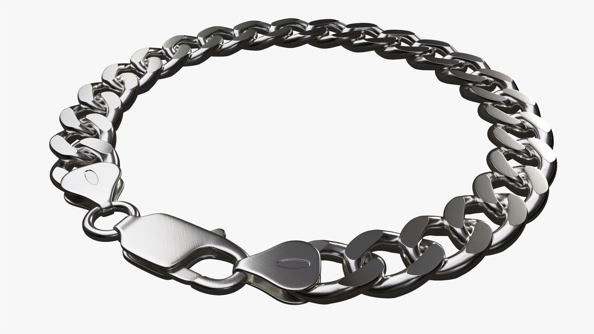 Locked chain bracelet 3D model_2
