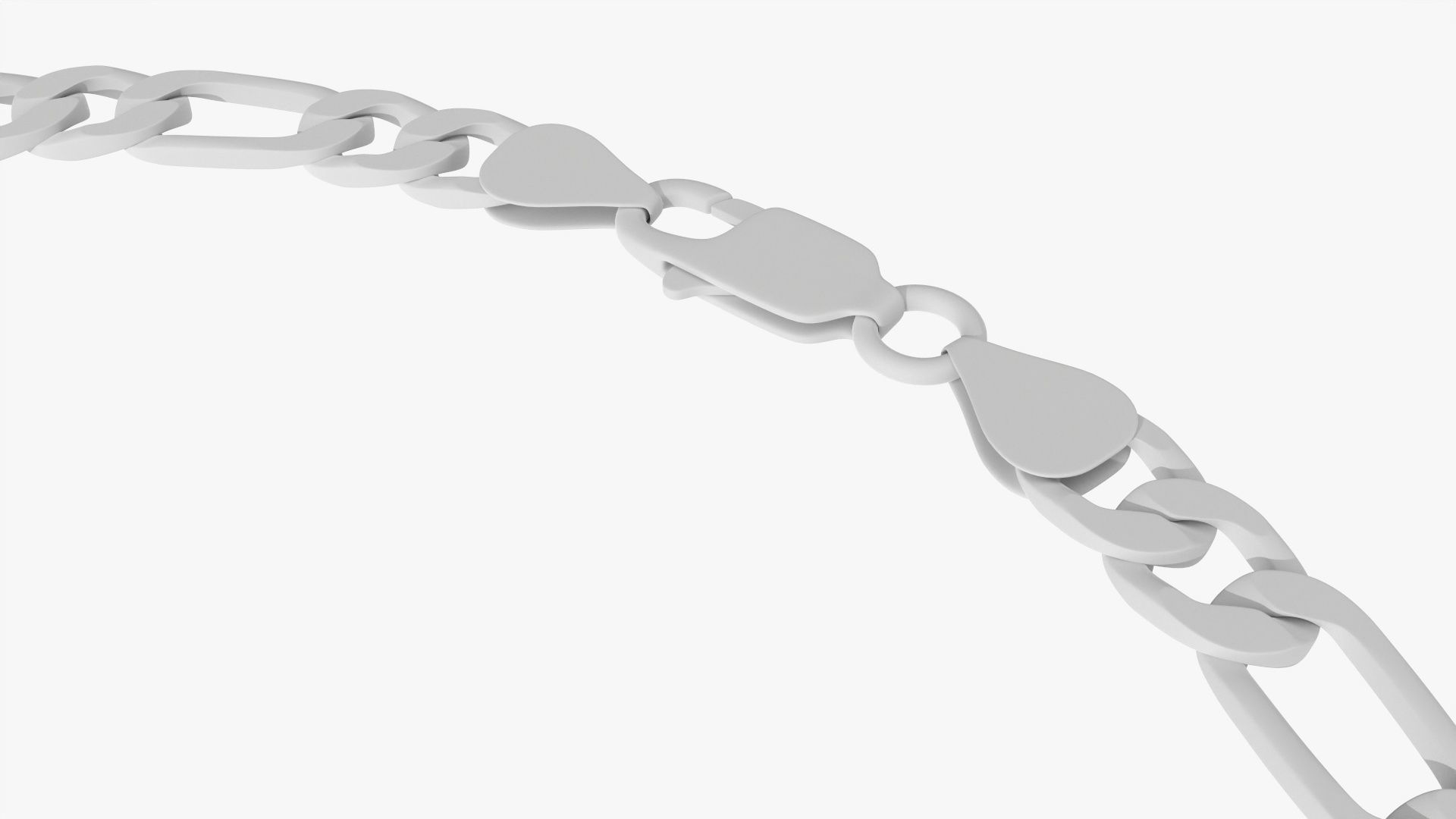 Locked chain necklace 3D model_7