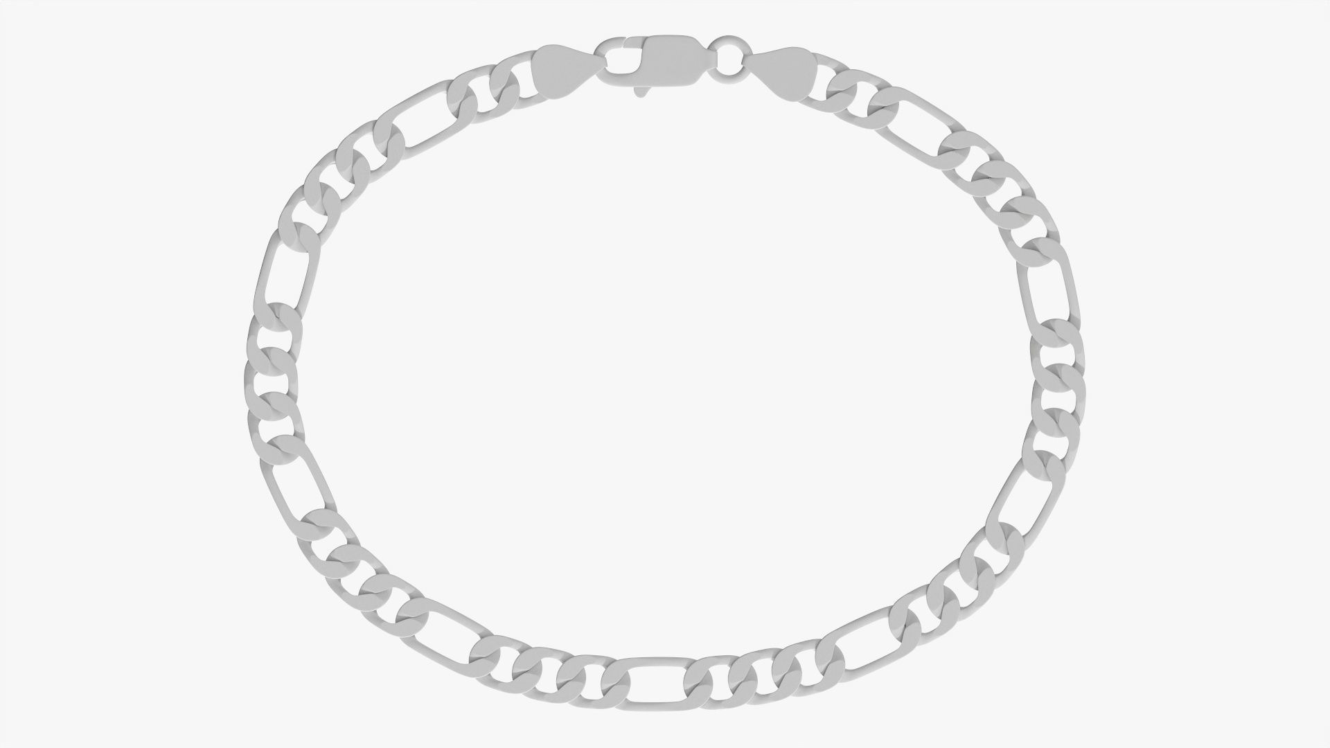 Locked chain necklace 3D model_8