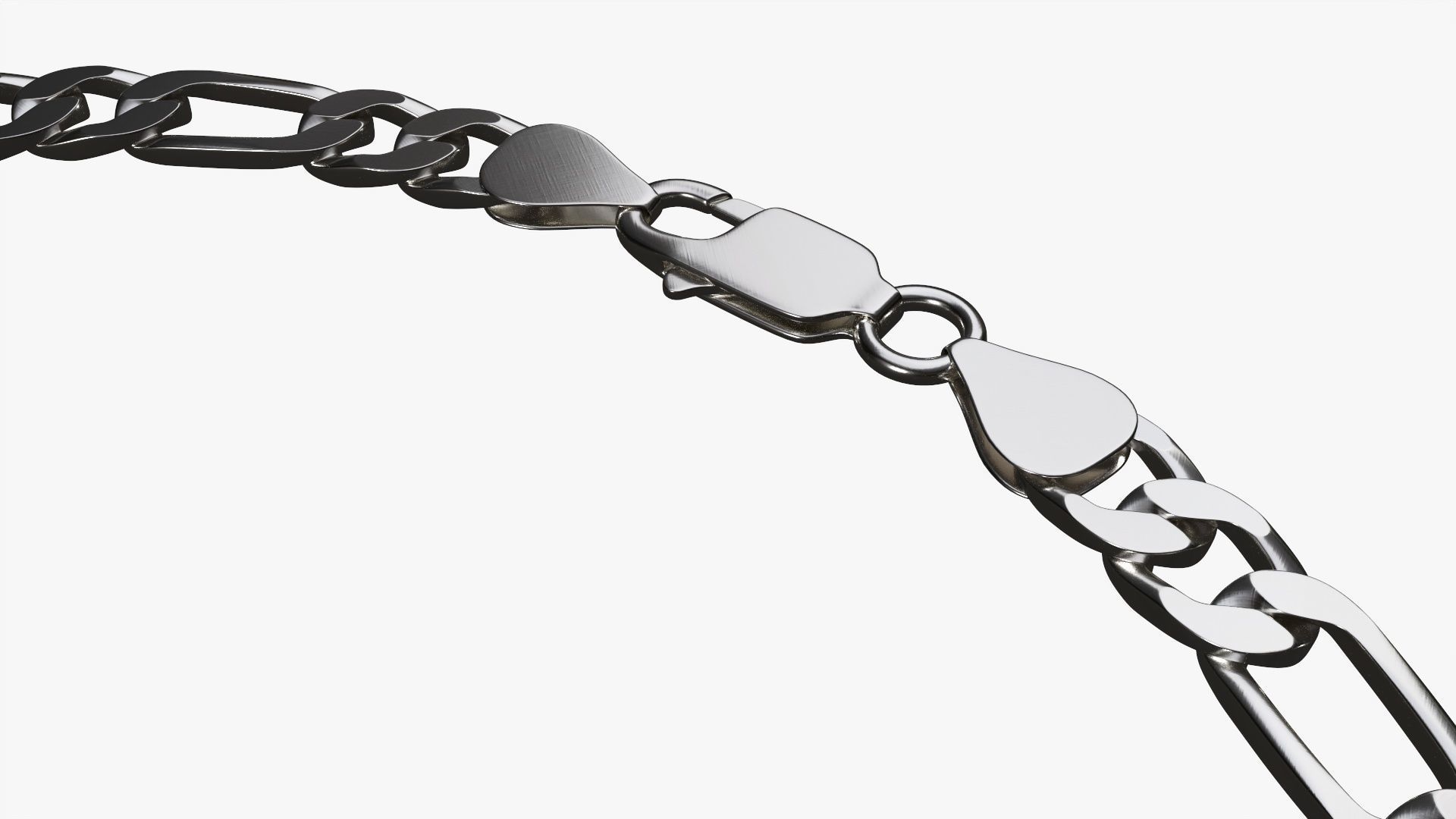 Locked chain necklace 3D model_3