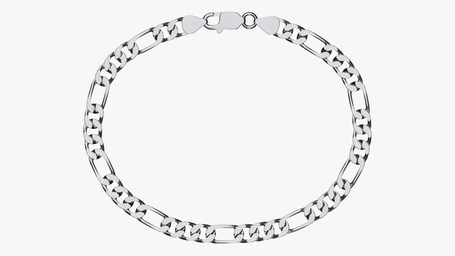 Locked chain necklace 3D model_4