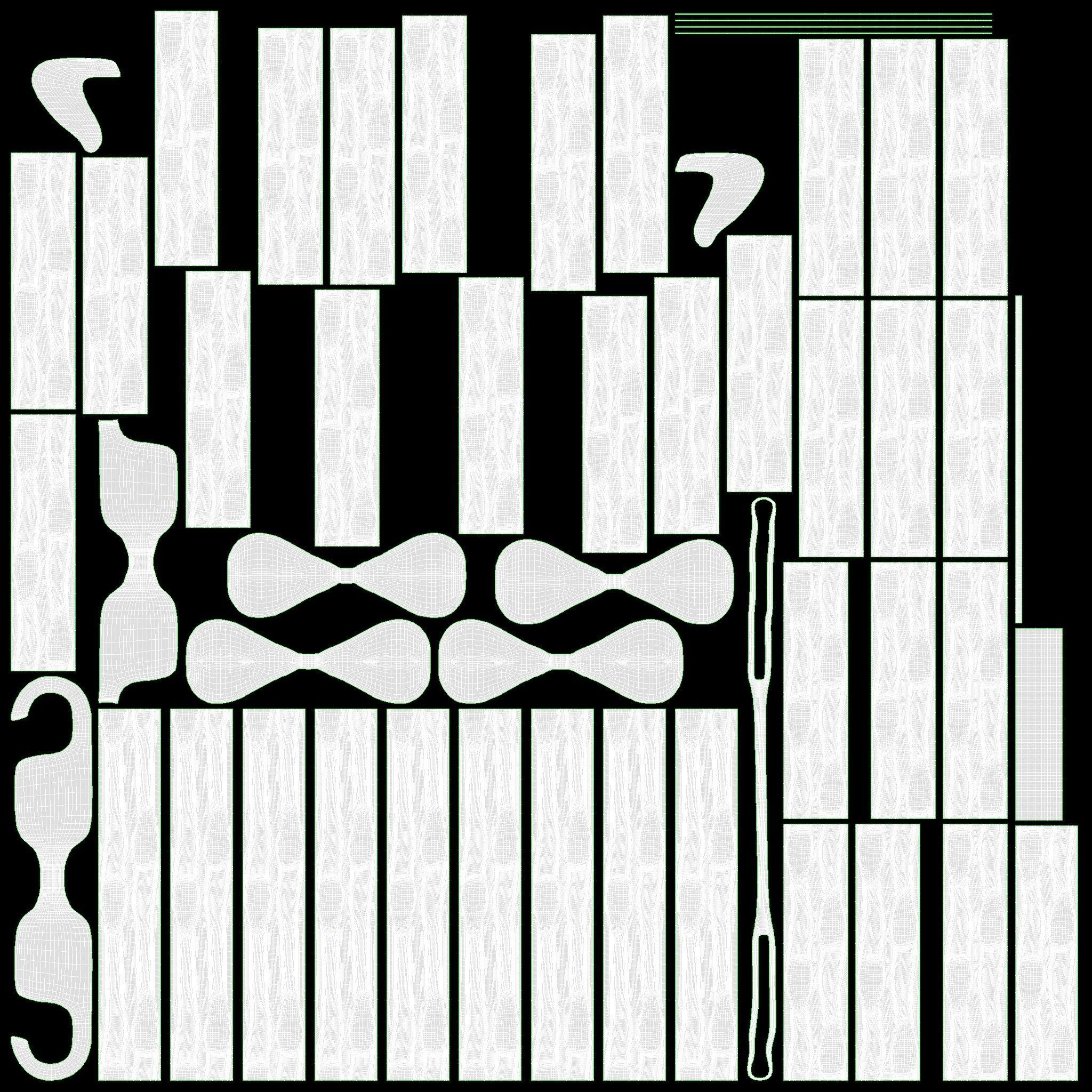 Locked chain necklace 3D model_10