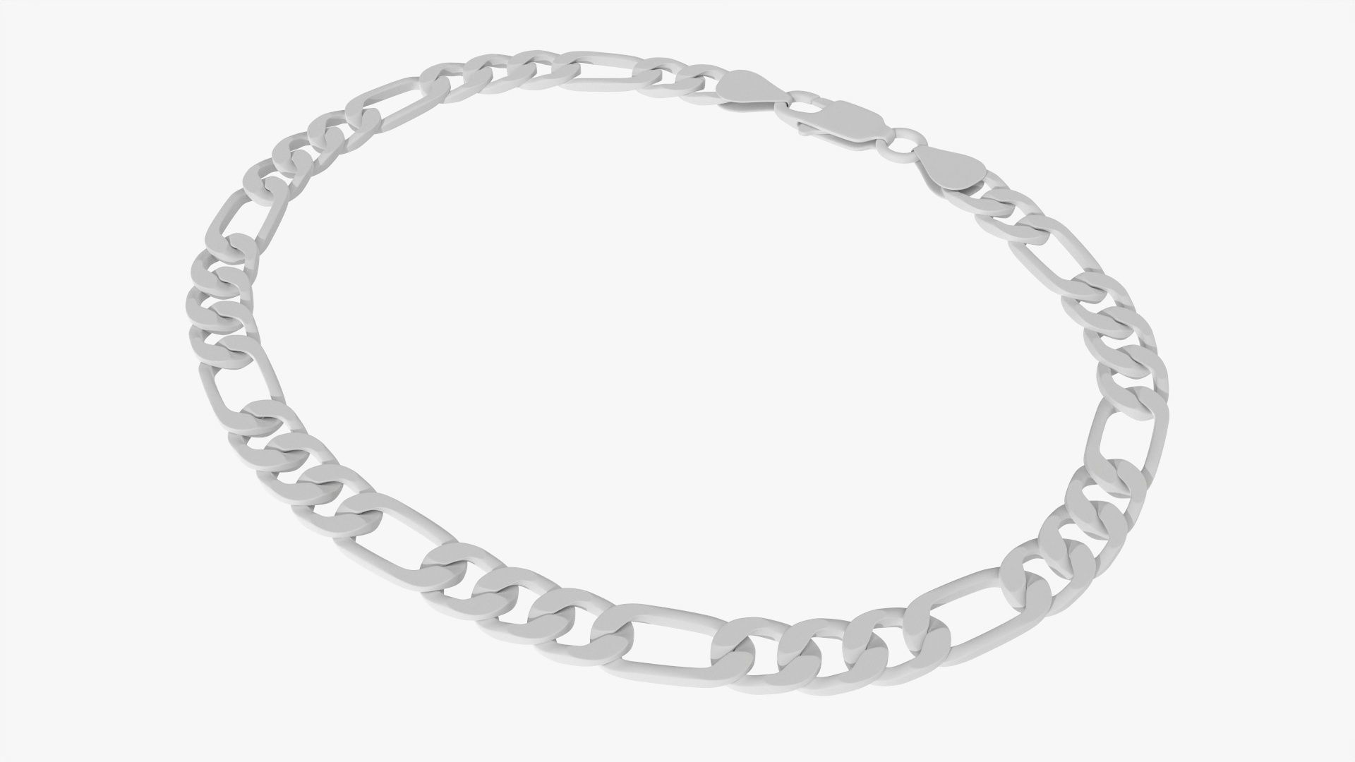 Locked chain necklace 3D model_6