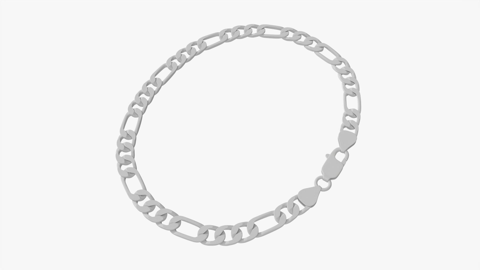 Locked chain necklace 3D model_5