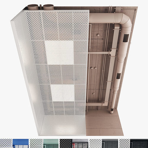 Decorative Ceiling Set 04 3D model