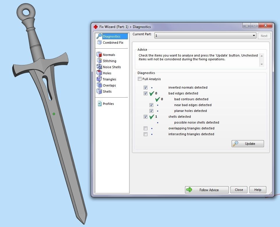 beautyful pendant sword 3D print model_4