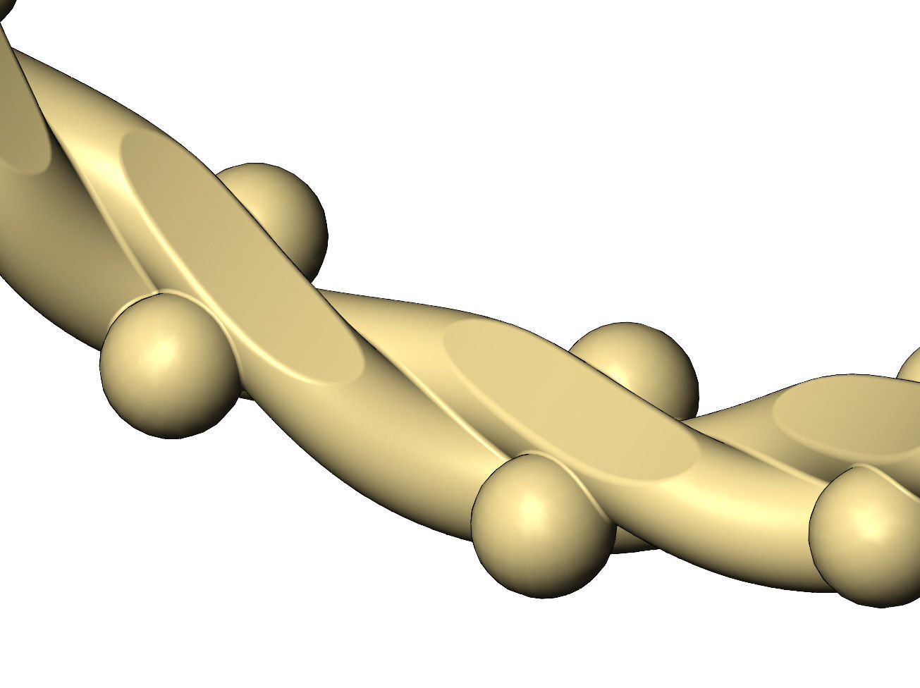 Twisted wire and beads ring US size 4to10 3D print model_6