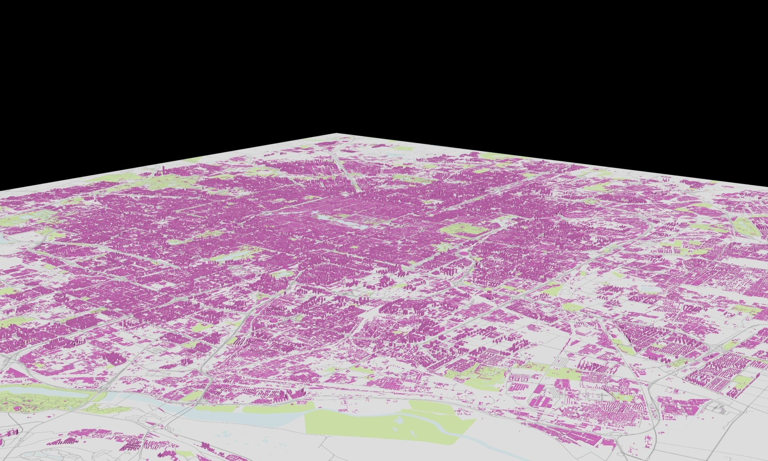 Beijing City Building White Models Terraces Terrain 3D model 3D model_3