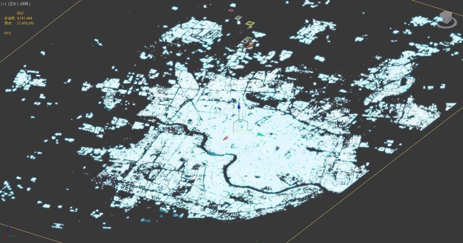 Beijing City Building White Models Terraces Terrain 3D model 3D model_2