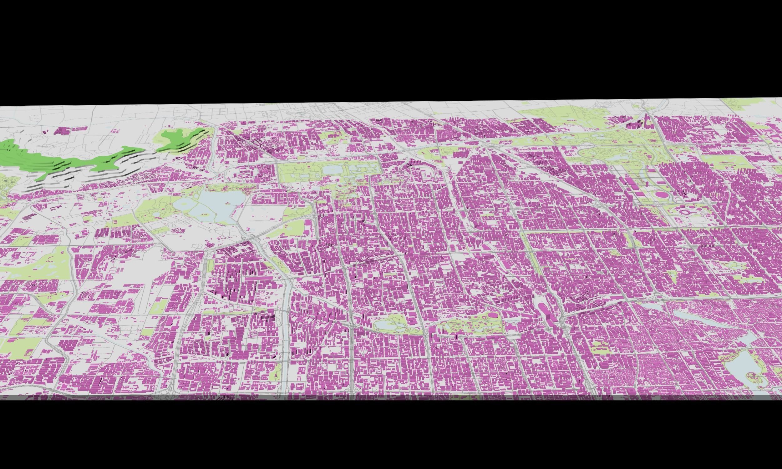 Beijing City Building White Models Terraces Terrain 3D model 3D model_6