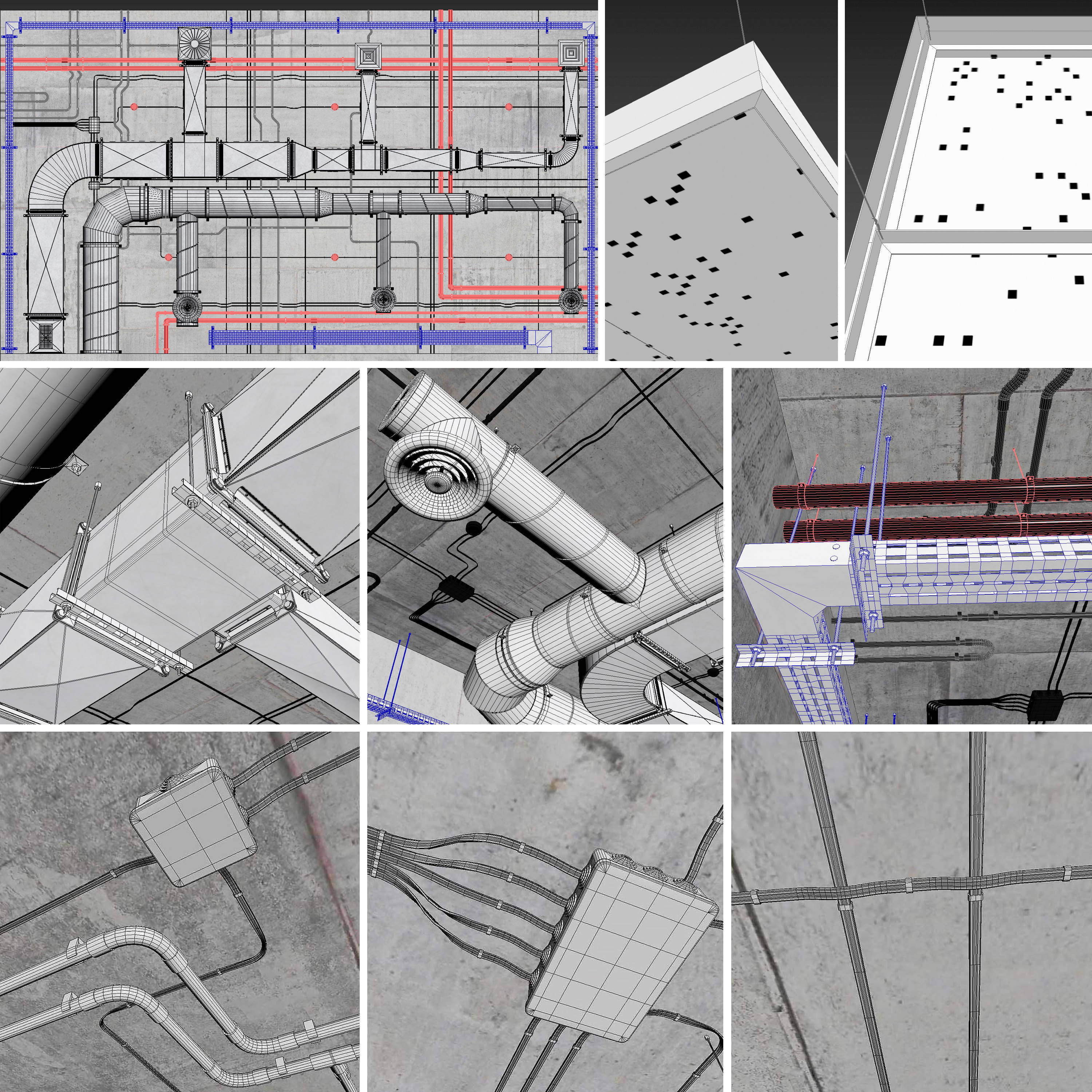 Decorative Ceiling Set 05 3D model_8