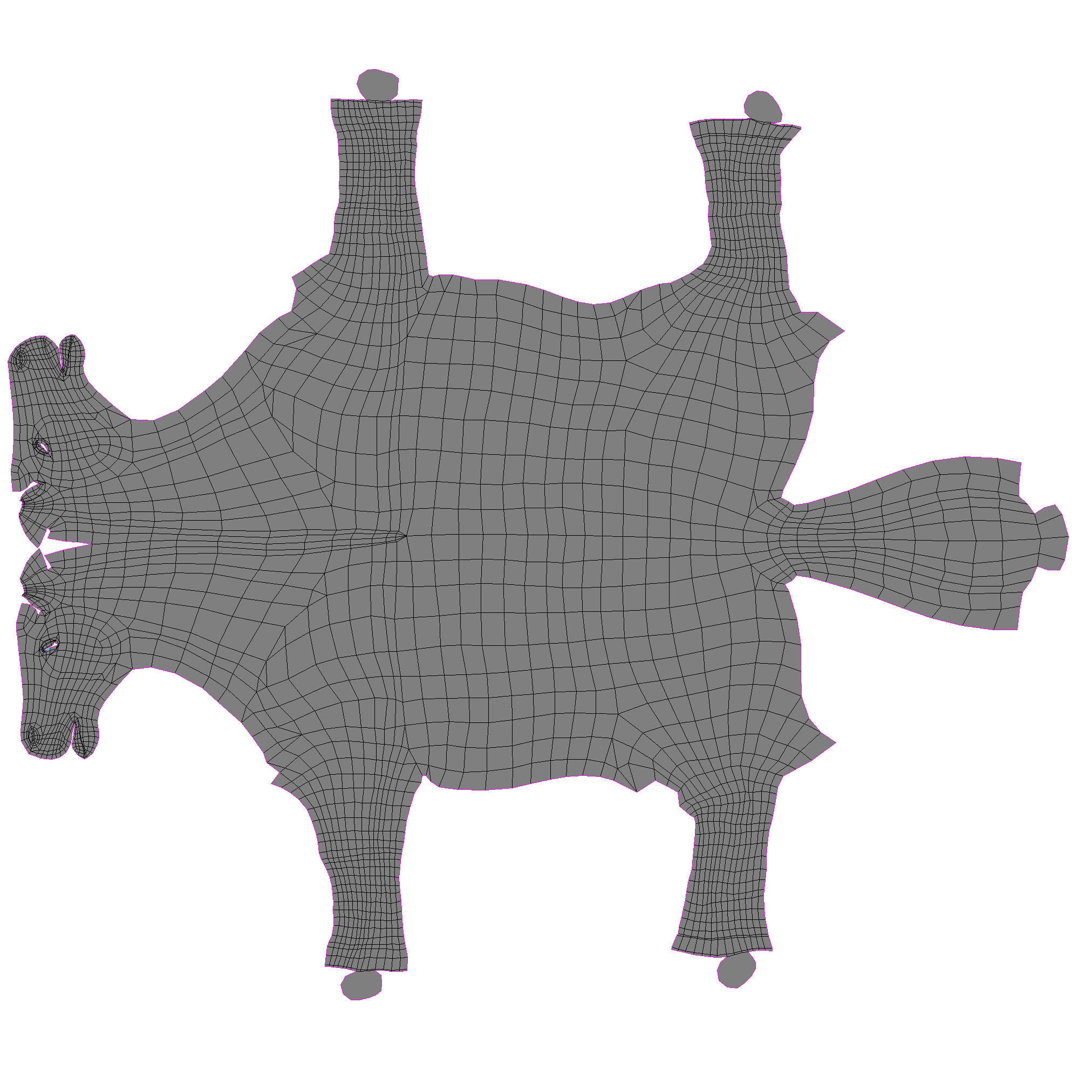 Horses full body Low-poly 3D model_15