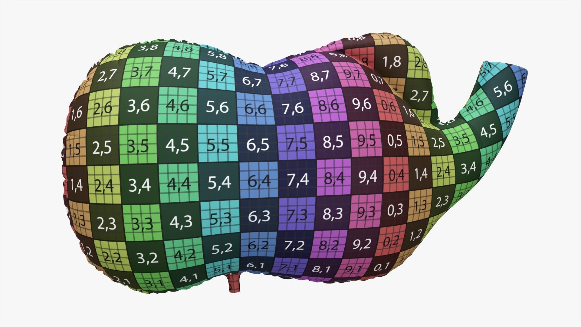 Foil decoration balloon 01 Elephant 3D model_10