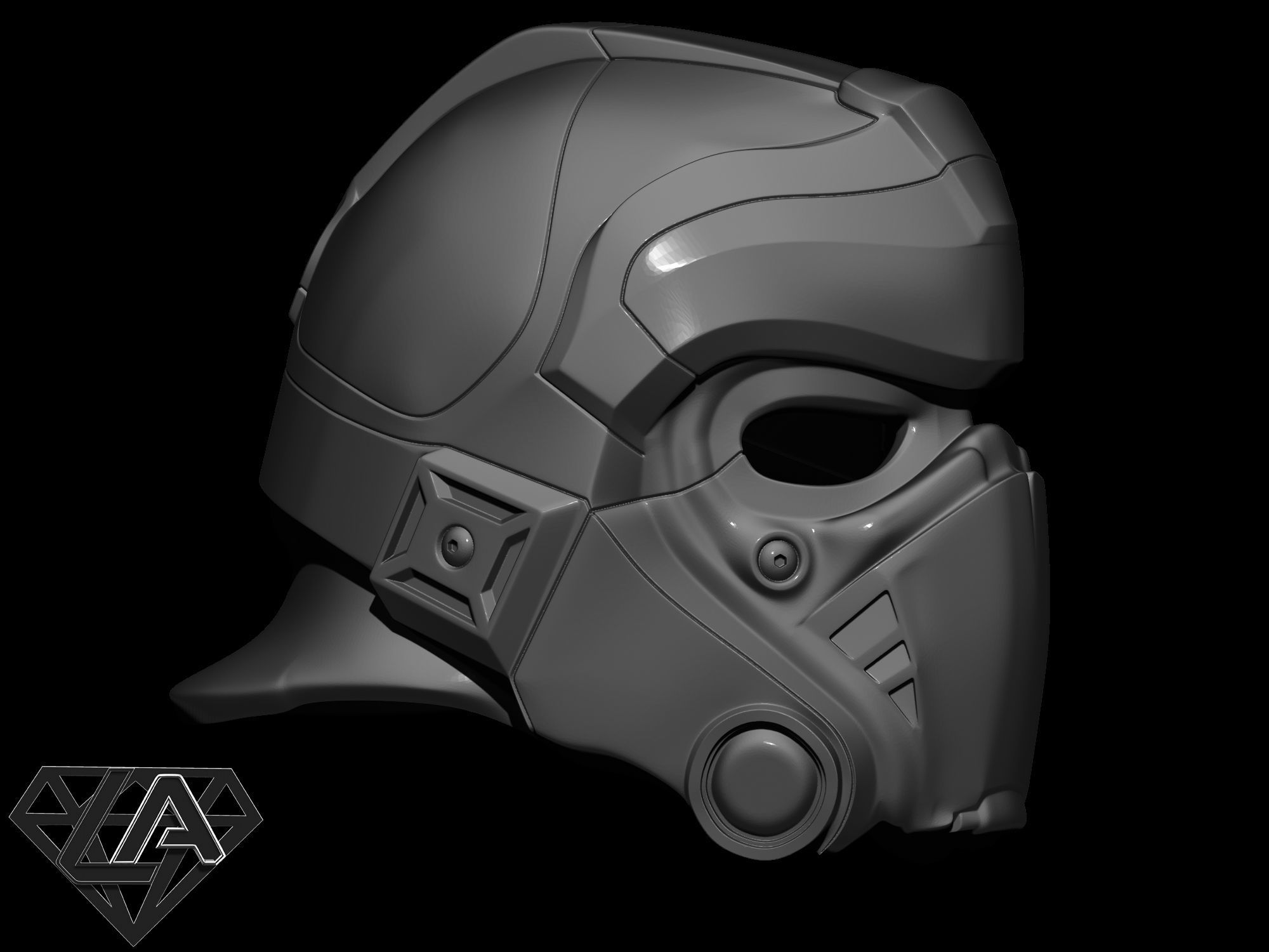 gears of war clayton carmine custom helmet  3D print model_9