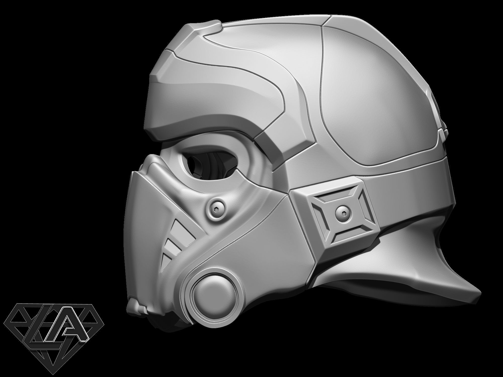 gears of war clayton carmine custom helmet  3D print model_4
