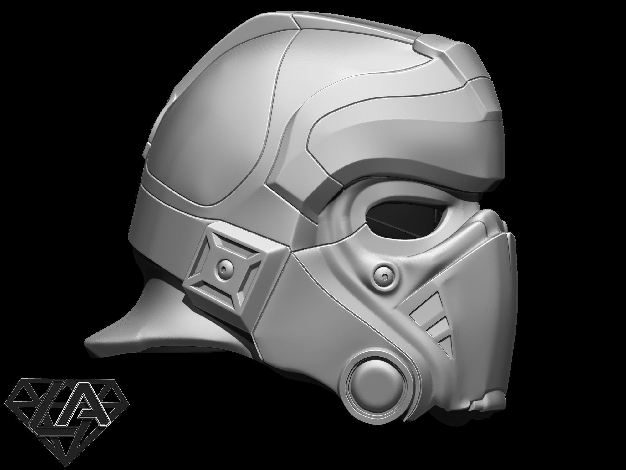 gears of war clayton carmine custom helmet  3D print model_8