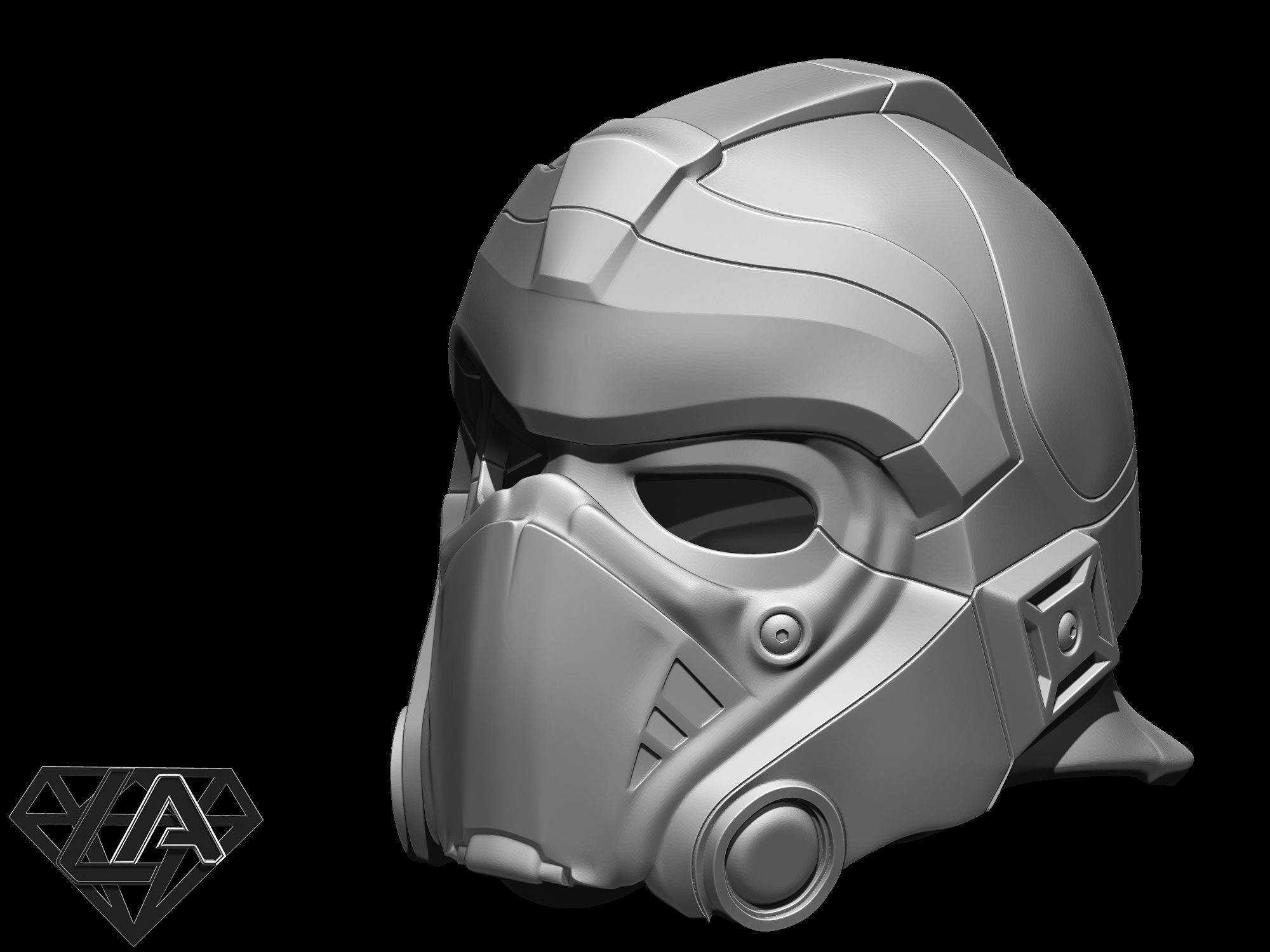 gears of war clayton carmine custom helmet  3D print model_6