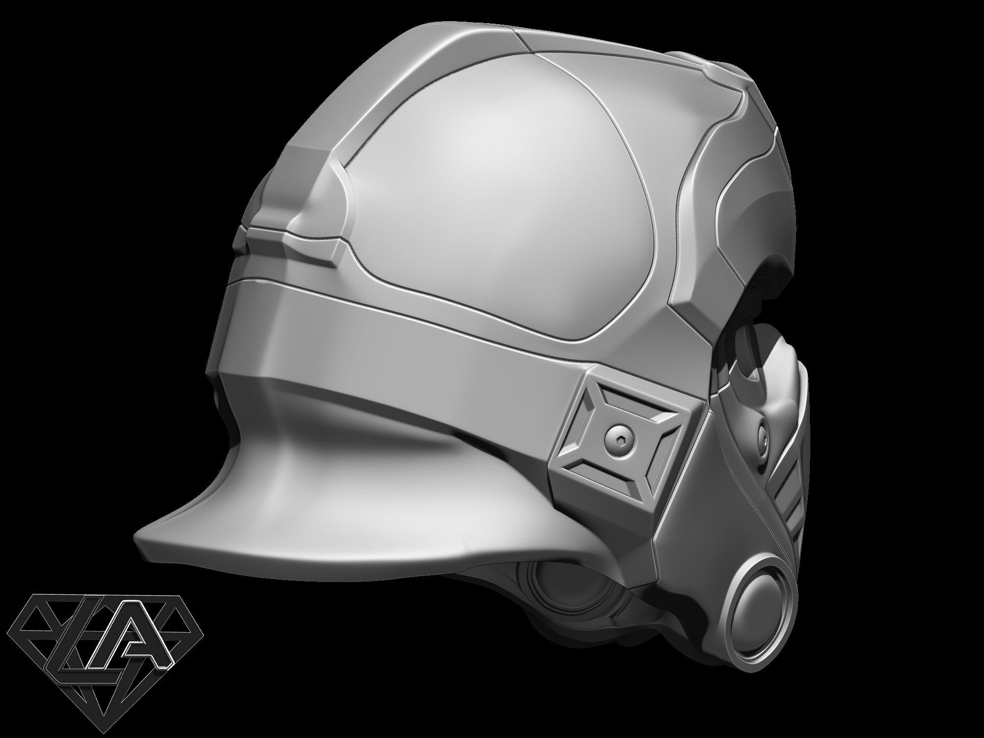 gears of war clayton carmine custom helmet  3D print model_12