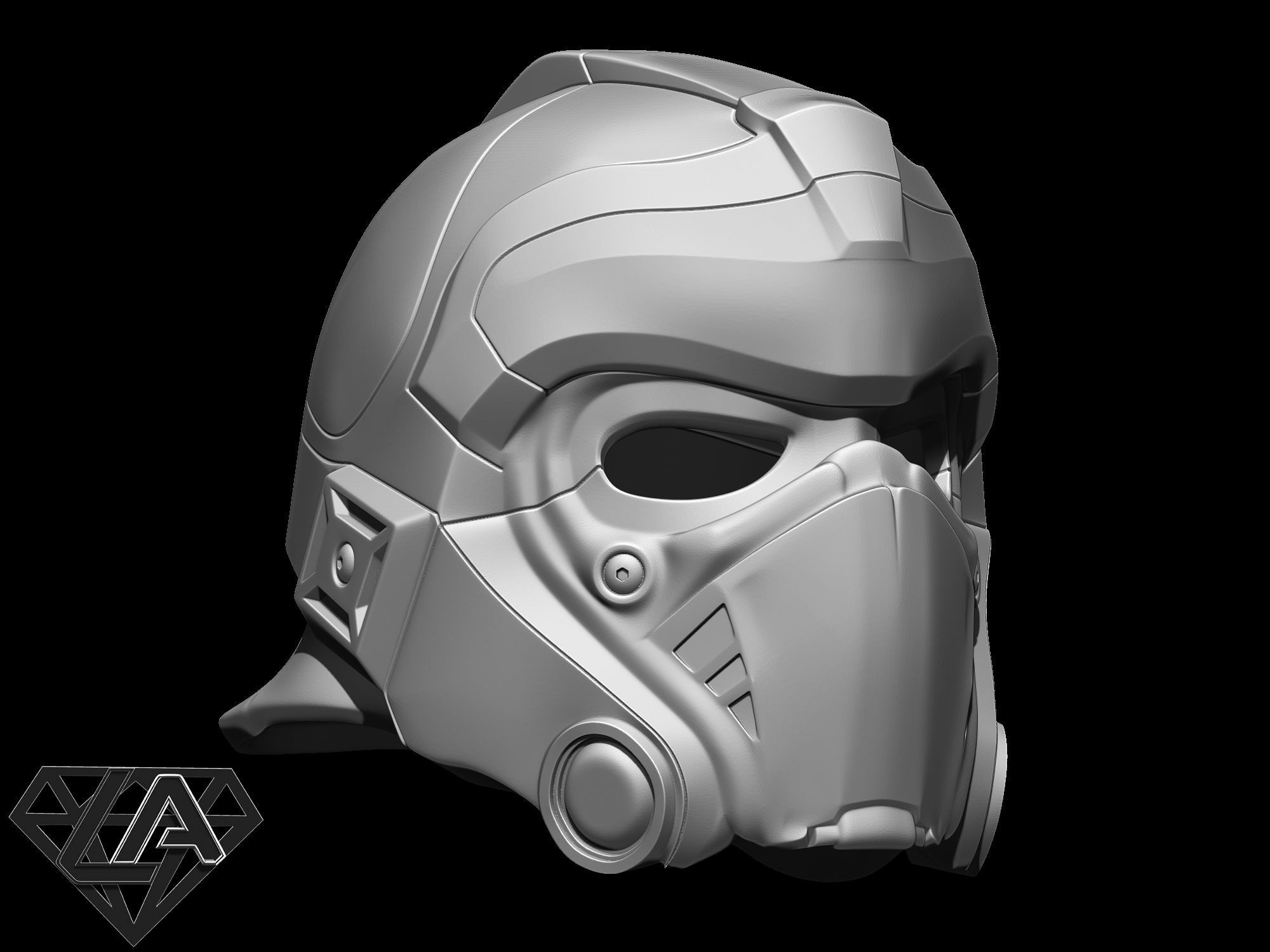 gears of war clayton carmine custom helmet  3D print model_2