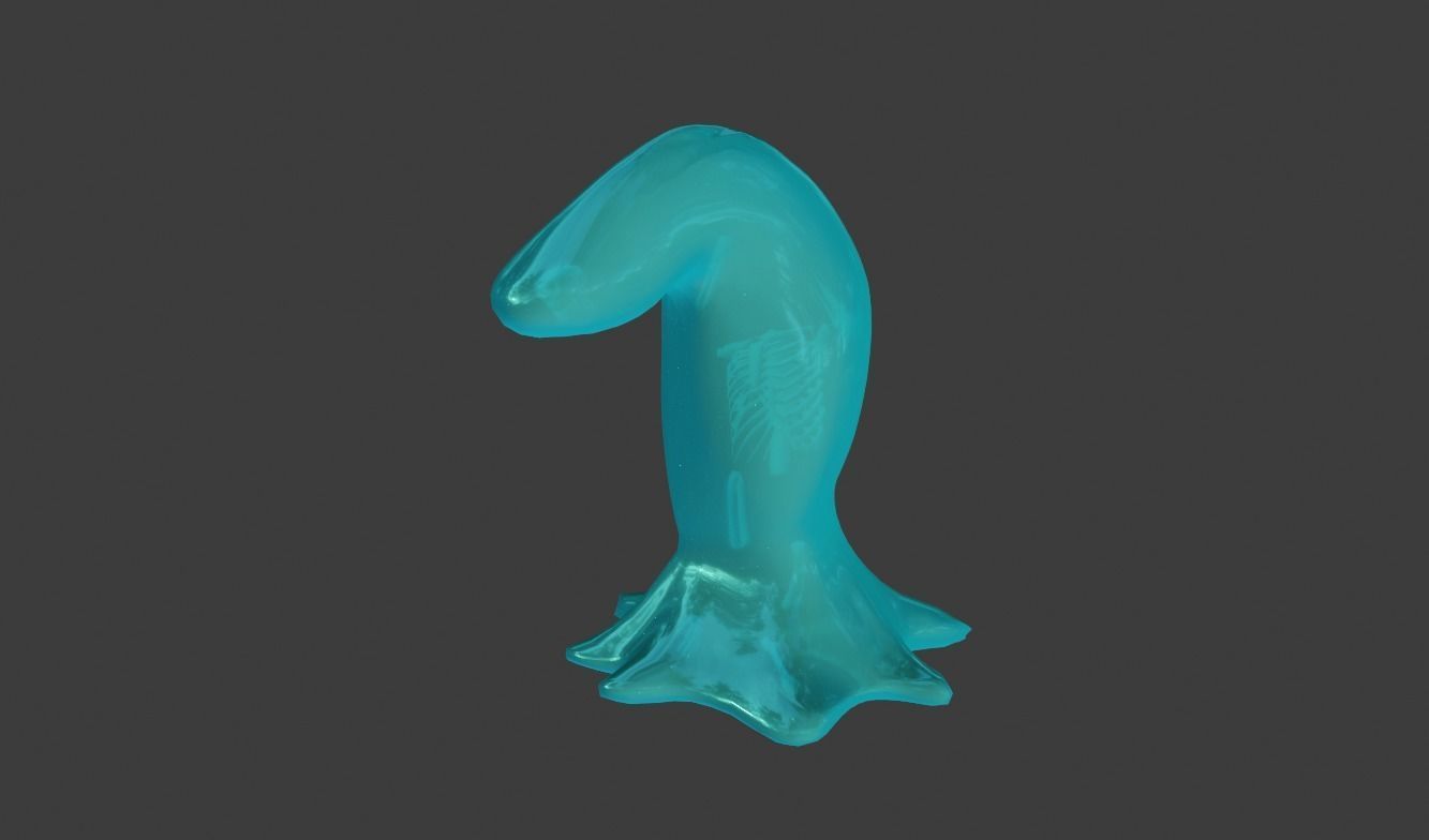 Slime Monster  Low-poly 3D model_12