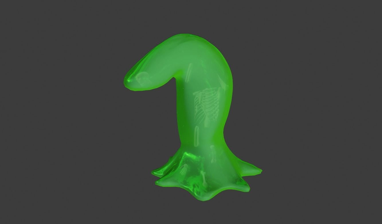 Slime Monster  Low-poly 3D model_10