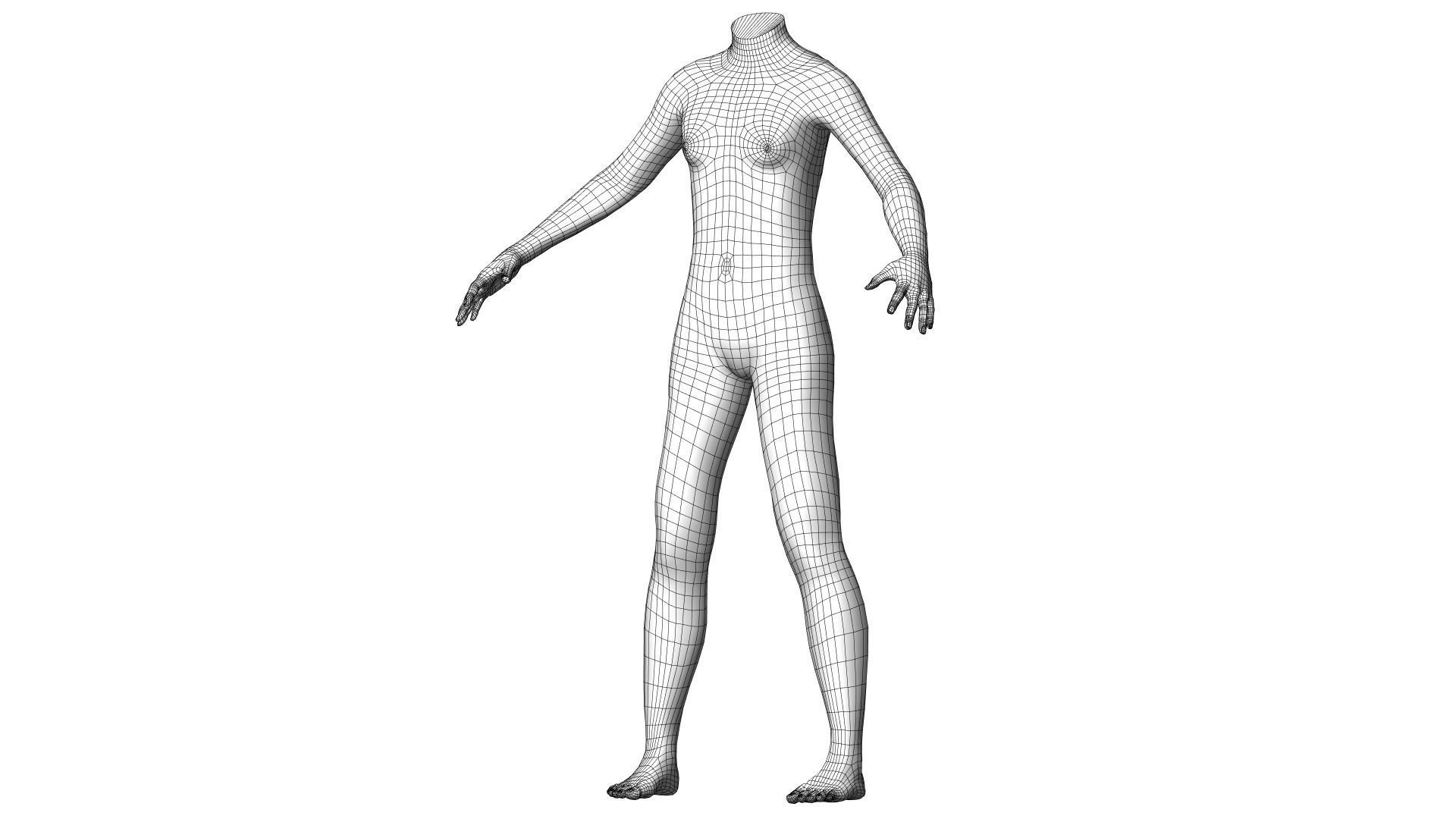 Character 13 High and Low-poly -  Body male 3D model_4