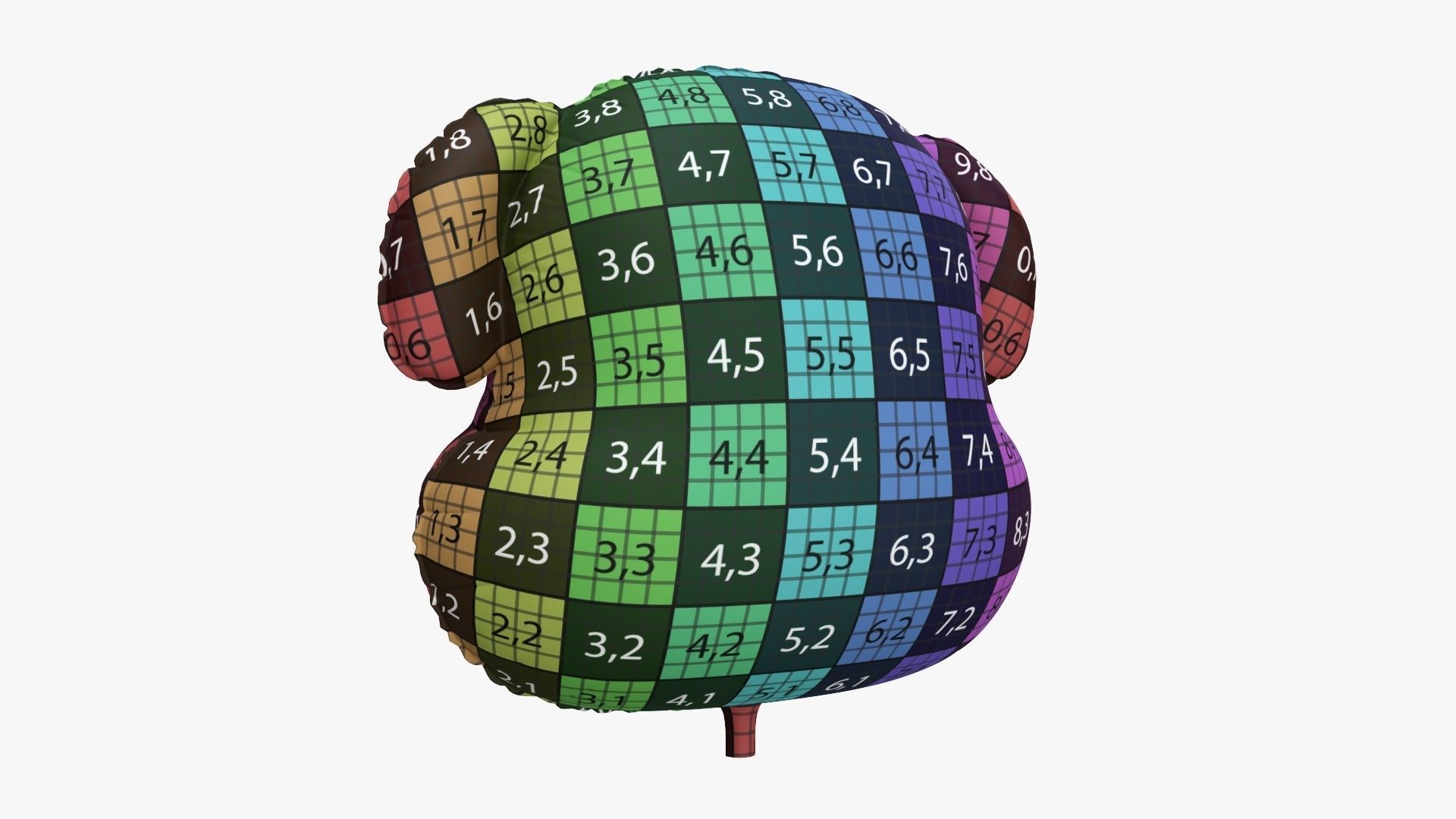 Foil decoration balloon 02 Dog 3D model_9